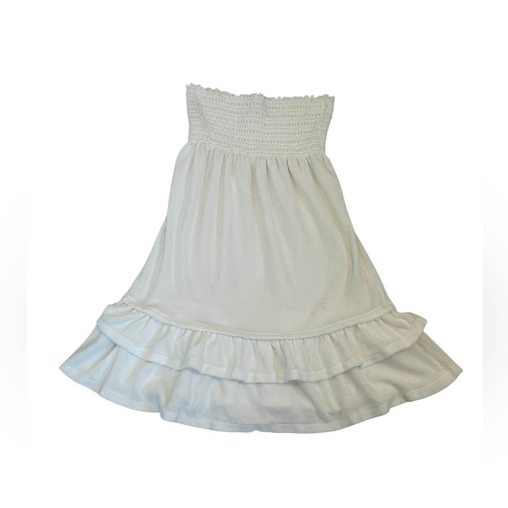 Vintage Y2K OG Juicy Couture Smocked Ruffle Terry Cloth Dress Size Medium